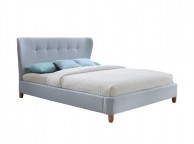 Birlea Kensington 4ft6 Double Sky Blue Fabric Bed Frame Thumbnail