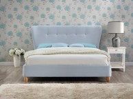 Birlea Kensington 4ft6 Double Sky Blue Fabric Bed Frame Thumbnail