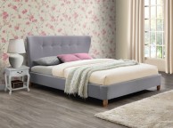 Birlea Kensington 4ft6 Double Grey Fabric Bed Frame Thumbnail