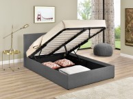 Birlea Berlin 4ft6 Double Grey Check Fabric Ottoman Bed Thumbnail