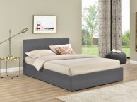 Birlea Berlin 4ft6 Double Grey Check Fabric Ottoman Bed Thumbnail