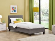 Birlea Berlin 3ft Single Grey Check Fabric Bed Frame Thumbnail