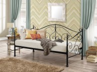 Birlea Milano 3ft Single Black Metal Day Bed Thumbnail