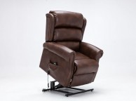 Birlea Manhattan Brown Faux Leather Rise And Recline Chair Thumbnail