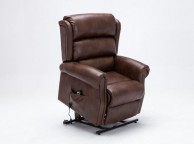 Birlea Manhattan Brown Faux Leather Rise And Recline Chair Thumbnail