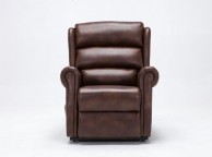 Birlea Manhattan Brown Faux Leather Rise And Recline Chair Thumbnail