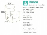 Birlea Manhattan Brown Faux Leather Rise And Recline Chair Thumbnail