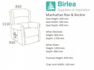 Birlea Manhattan Fabric Rise And Recline Chair Thumbnail