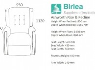 Birlea Ashworth Fabric Rise And Recline Chair Thumbnail