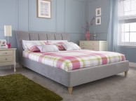 GFW Luciana 4ft6 Double Silver Upholstered Bed Frame Thumbnail