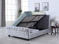 Flintshire Whitford 5ft Kingsize Silver Fabric Side Lift Ottoman Bed Thumbnail