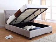 Flair Furnishings Charlotte 4ft6 Double Silver Fabric Ottoman Bed Frame Thumbnail