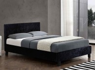 Birlea Berlin 4ft6 Double Black Crushed Velvet Fabric Bed Frame Thumbnail