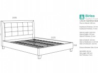 Birlea Hamilton 4ft6 Double Charcoal Fabric Bed Frame Thumbnail