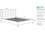 Birlea Hamilton 5ft Kingsize Grey Fabric Bed Frame Thumbnail