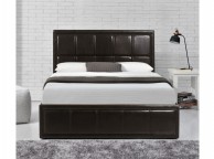 Birlea Hannover 5ft Kingsize Brown Faux Leather Ottoman Bed Thumbnail