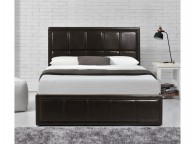 Birlea Hannover 4ft6 Double Brown Faux Leather Ottoman Bed Thumbnail