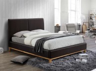 Birlea Helsinki 4ft6 Double Brown Faux Leather Bed Frame Thumbnail
