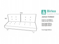 Birlea Jackson Grey Fabric Sofa Bed Thumbnail