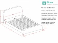 Birlea Quebec 4ft6 Double Grey Fabric Bed Frame Thumbnail