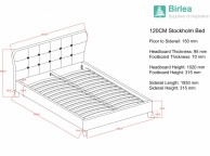 Birlea Stockholm 4ft Small Double Red Fabric Bed Frame Thumbnail