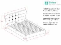 Birlea Stockholm 4ft6 Double Red Fabric Bed Frame Thumbnail