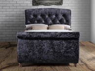 Birlea Toulouse 6ft Super Kingsize Black Fabric Ottoman Bed Frame Thumbnail
