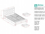 Birlea Woodbury 5ft Kingsize Black Velvet Fabric Bed Frame With 4 Drawers Thumbnail
