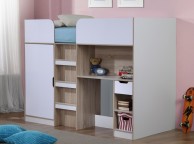 Birlea Paddington High Sleeper Bed White And Oak Thumbnail