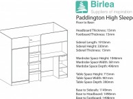 Birlea Paddington High Sleeper Bed Black And Walnut Thumbnail