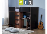 Birlea Paddington High Sleeper Bed Black And Walnut Thumbnail