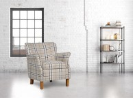 Birlea Alderley Armchair In Cream Check Fabric Thumbnail