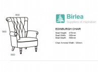 Birlea Edinburgh Armchair In Olive Fabric Thumbnail