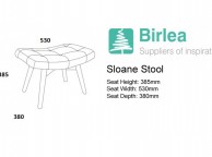 Birlea Sloane Stool In Patchwork Fabric BUNDLE DEAL Thumbnail