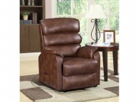 Birlea Brisbane Bronze Brown Faux Leather Rise And Recline Chair Thumbnail