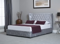 Emporia Kensington 4ft6 Double Silver Fabric Ottoman Bed Thumbnail