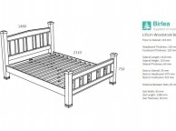 Birlea Woodstock 4ft6 Double Grey Wooden Bed Frame Thumbnail