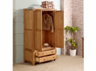 Birlea Woodstock 2 Door 2 Drawer Oak Wardrobe Thumbnail