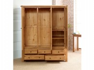 Birlea Woodstock 3 Door 5 Drawer Oak Wardrobe Thumbnail