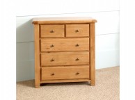 Birlea Woodstock 3 Plus 2 Drawer Oak Chest Thumbnail