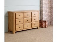 Birlea Woodstock 9 Drawer Oak Chest Thumbnail