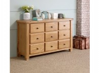 Birlea Woodstock 9 Drawer Oak Chest Thumbnail