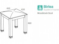 Birlea Woodstock Oak Dressing Table Stool Thumbnail