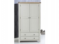 Birlea Woodstock 2 Door 2 Drawer Grey Wardrobe Thumbnail