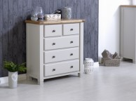 Birlea Woodstock 3 Plus 2 Drawer Grey Chest Thumbnail