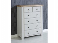 Birlea Woodstock 4 Plus 2 Drawer Grey Chest Thumbnail