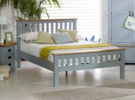 Birlea New Hampshire 4ft6 Double Grey Wooden Bed Frame With High Footend Thumbnail