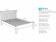 Birlea New Hampshire 4ft6 Double Grey Wooden Bed Frame With Low Footend Thumbnail