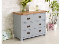 Birlea New Hampshire Grey 2 Plus 2 Drawer Chest Thumbnail