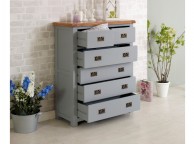 Birlea New Hampshire Grey 4 Plus 2 Drawer Chest Thumbnail